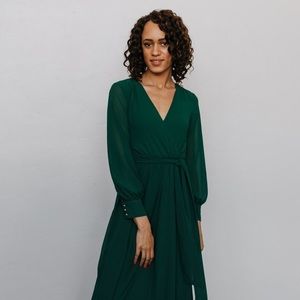 Baltic Born Lydia Dress in Hunter Green